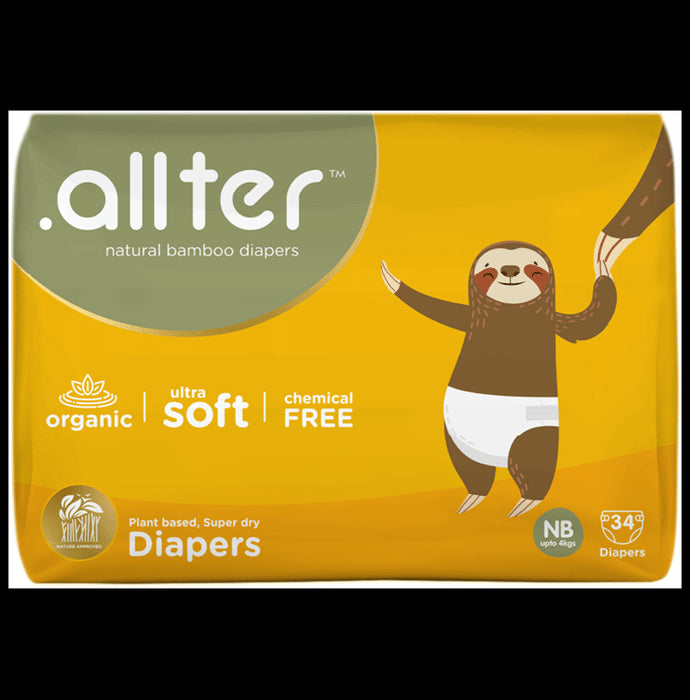 .allter Organic Natural Bamboo Ultra Soft Chemical Free Taped Diaper NB
packet of 34 diapers