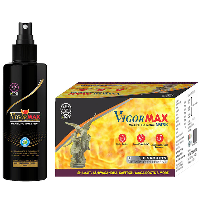 1 Tree Combo Pack of Vigor Max Sachet (8) & Vigor Max Spray (100ml)
combo pack of 2 units