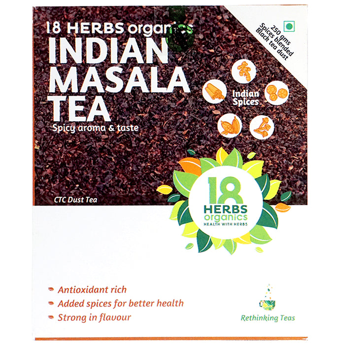 18 Herbs Organics Indian Masala Tea
box of 250 gm Powder
