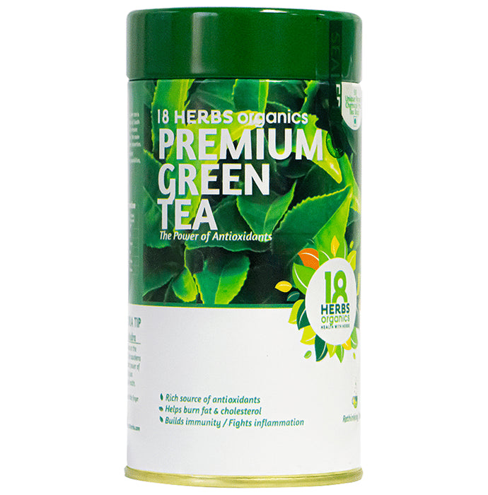 18 Herbs Organics Premium Green Tea Bag (1.25gm Each)
Tin of 50 tea bags