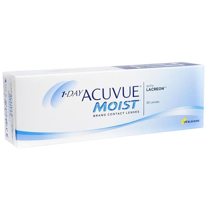 1Day Acuvue Moist with Lacreon Contact Lens Optical Power -3.5 Transparent Spherical
box of 30 contact lenses