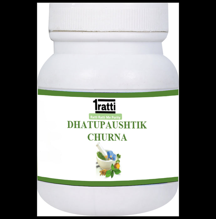1ratti Dhatupaushtik Churna
bottle of 100 gm Churna