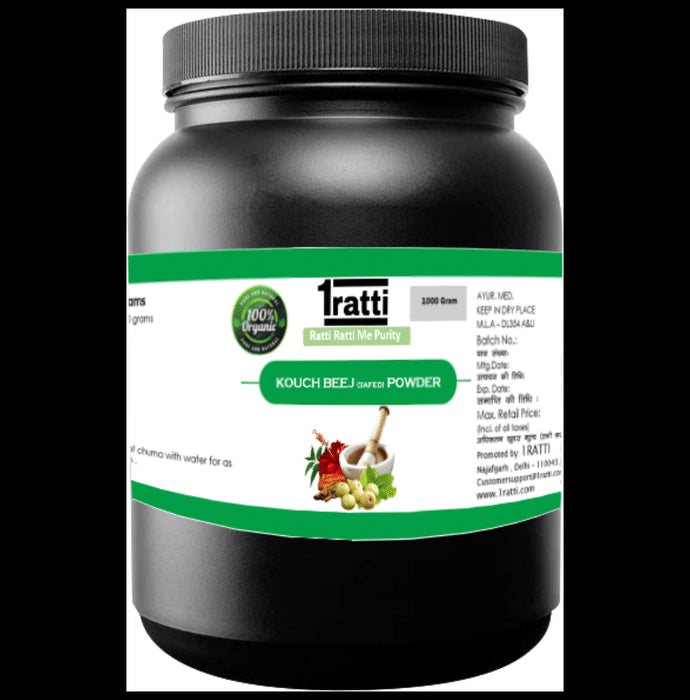 1ratti Kouch Beej (Safed) Powder
jar of 1000 gm Powder