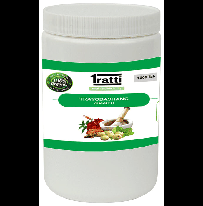 1ratti Trayodashang Guggulu
bottle of 1000 tablets