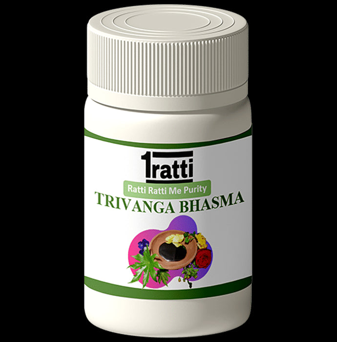 1ratti Trivanga Bhasma
bottle of 10 gm Bhasma
