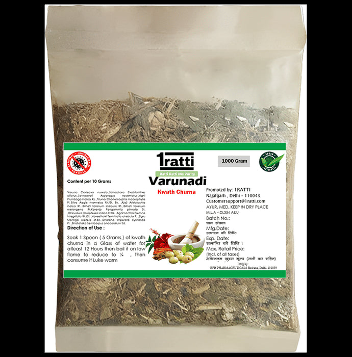 1ratti Varunadi Kwath Churna
packet of 1000 gm Churna