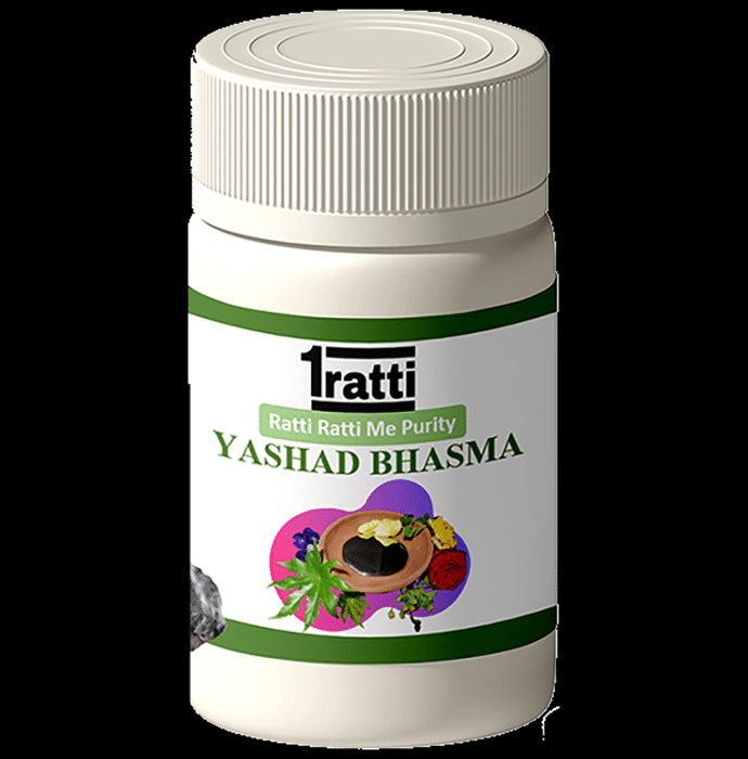 1ratti Yashad Bhasma
bottle of 10 gm Bhasma