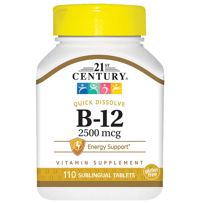 21st Century B 12 2500mcg Sublingual tablet
bottle of 110 Sublingual tablet