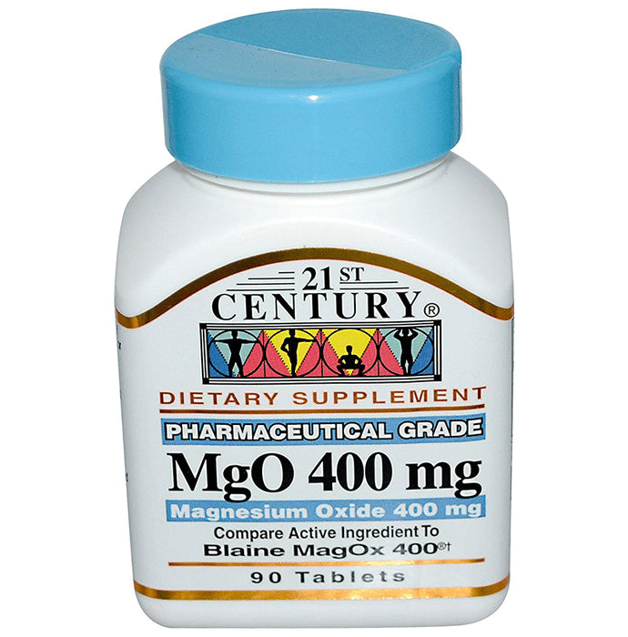 21st Century MgO, Magnesium Oxide 400mg Tablet
bottle of 90 tablets