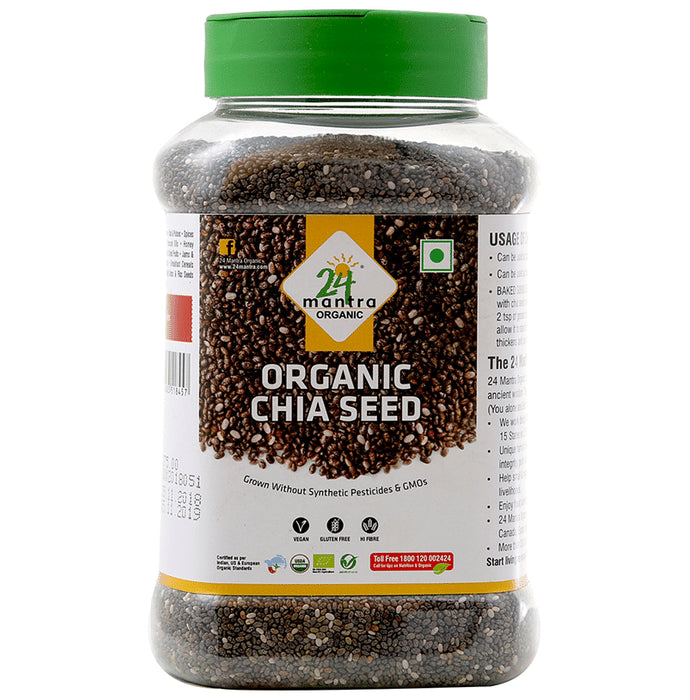 24 Mantra Organic Chia Seeds
bottle of 350 gm Seeds