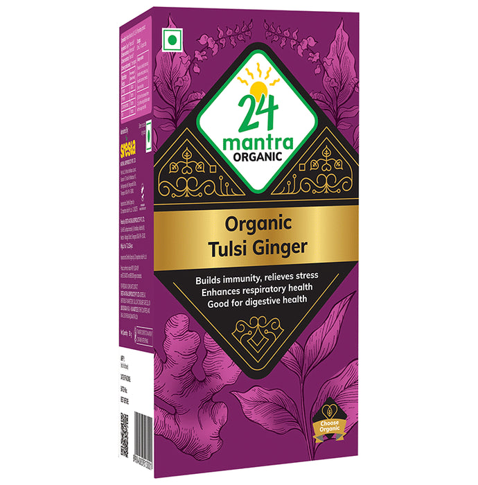 24 Mantra Organic Tulsi Ginger Tea
box of 50 gm Tea