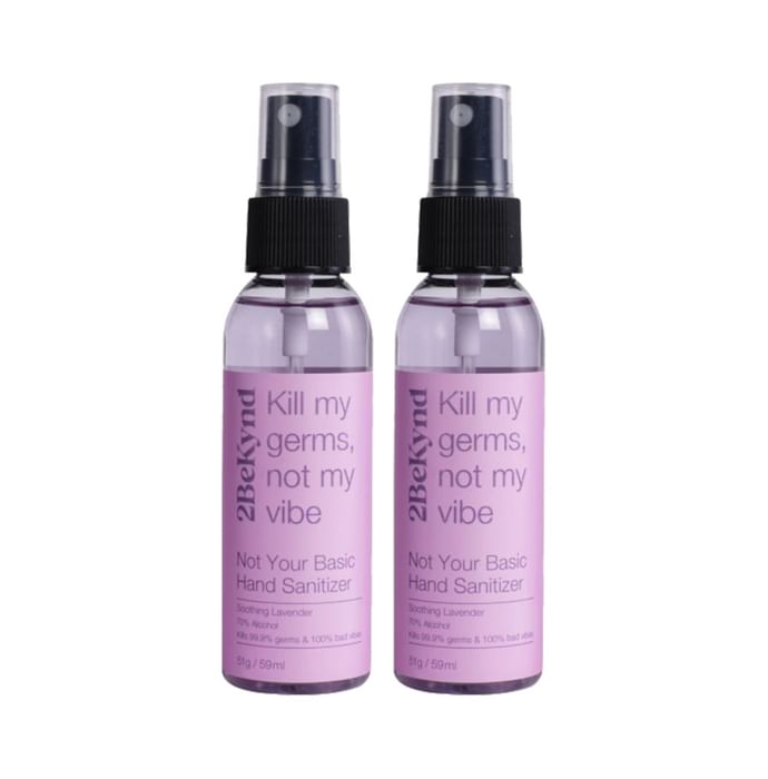 2Bekynd Hand Sanitizer (59ml Each) Soothing Lavender
combo pack of 2 bottles