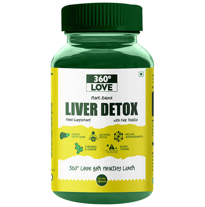 360° Love Liver Detox Veg Capsule
bottle of 60 vegicaps
