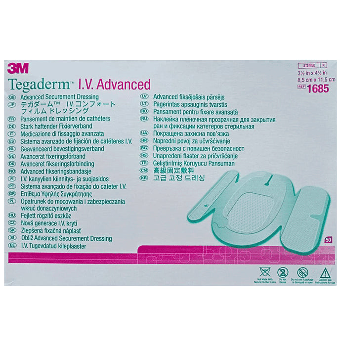 3M 1685 Tegaderm I.V. Advanced Dressing Film 8.5cm x 11.5cm
box of 50 units