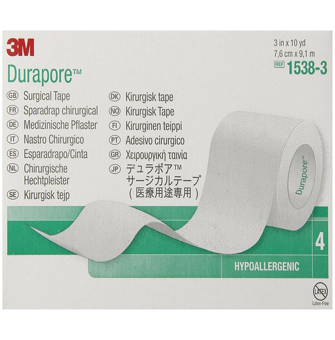 3M Durapore Tape 1538-3, 3 inch x 10 yard
box of 4 tapes