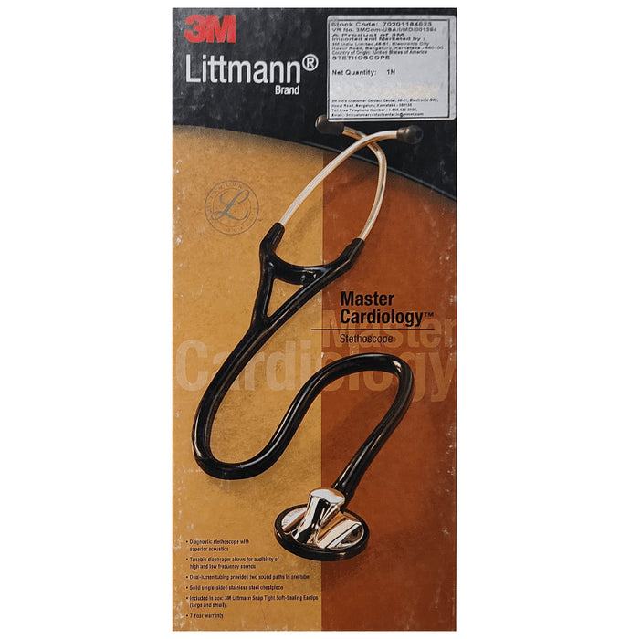 3M Littmann 2164 Master Cardiology Stethoscope, Navy Blue Tube, 27 Inch
box of 1 Unit
