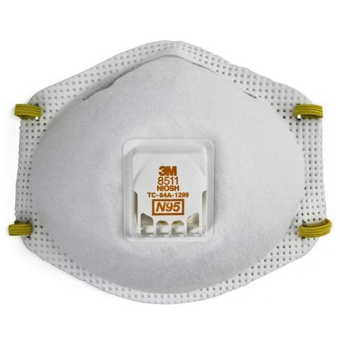 3M N95 8511 Respirator Mask White
box of 1 Mask