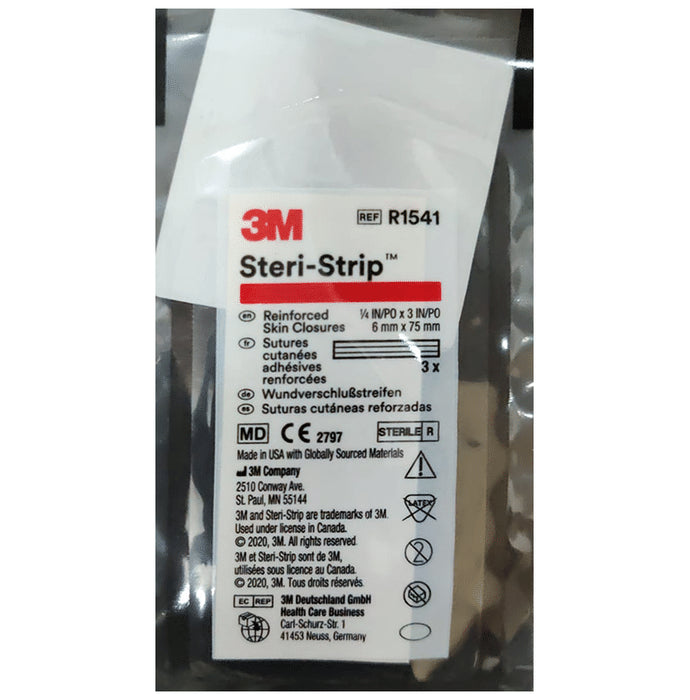 3M Steri-Strip Reinforced Adhesive Skin Closures R1541
packet of 1 Strip