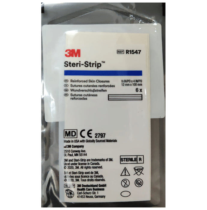 3M Steri-Strip Reinforced Adhesive Skin Closures R1547
packet of 1 Strip