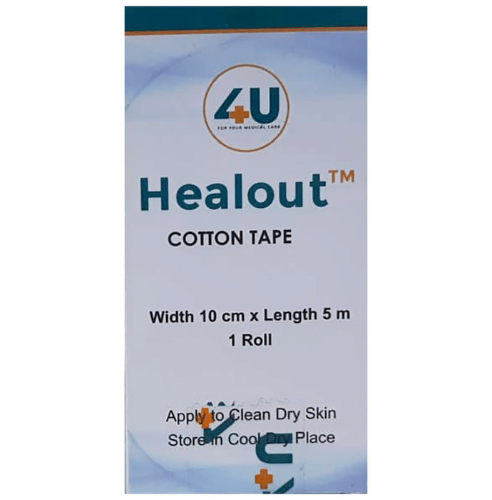 4u Healout Cotton Tape Roll 10cm x 5m
box of 1 Tape