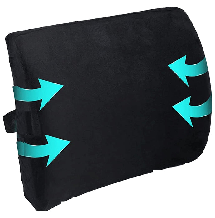 4V1 BKR12 Orthopedic Lumbar Support Pillow Standard Black
box of 1 Pillow