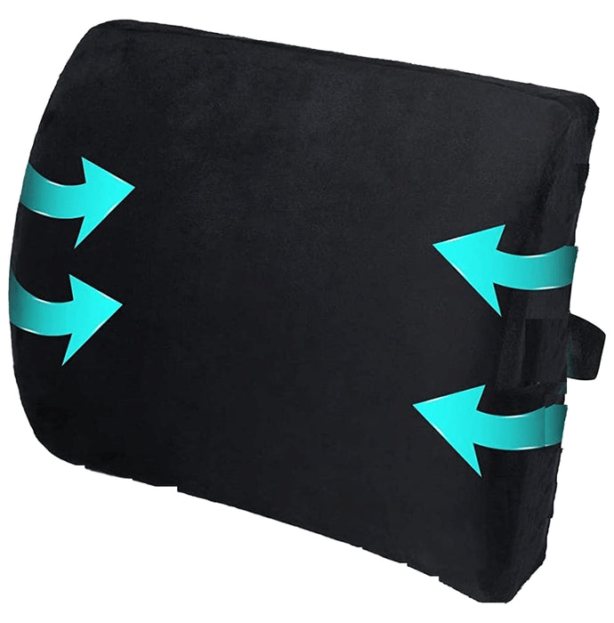 4V1 BKR13 Orthopedic Lumbar Support Pillow Standard Black
box of 1 Pillow