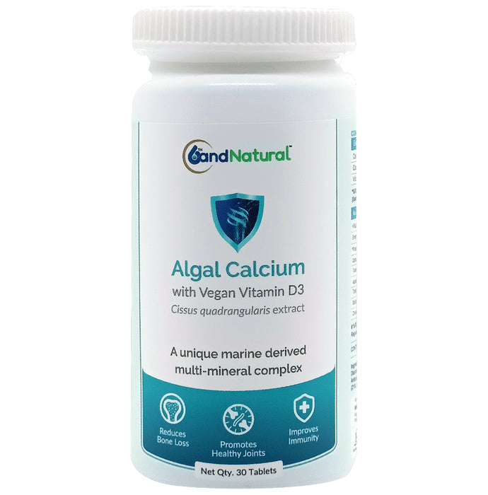 6th and Natural Algal Calcium with Vegan Vitamin D3 Tablet
bottle of 30 tablets