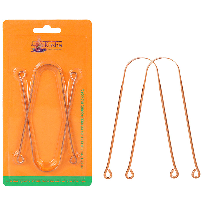 5 Kosha Copper Round Tongue Cleaner
combo pack of 2 units