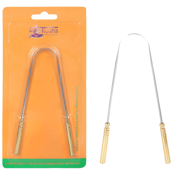 5 Kosha G+ Brass Handle Tongue Cleaner
packet of 1 Unit