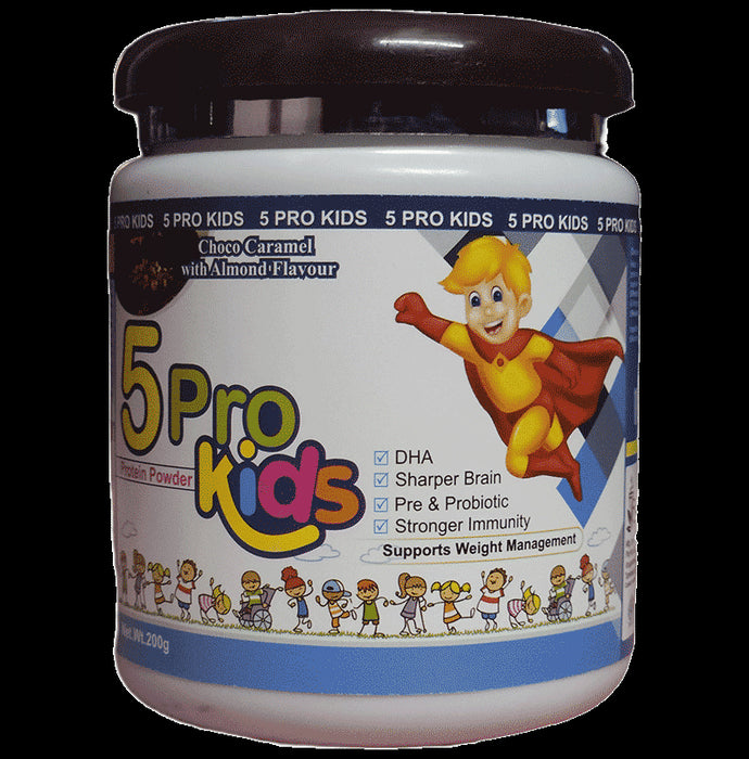 5 Pro Kids Protein Powder Choco Caramel with Almond
jar of 200 gm Powder