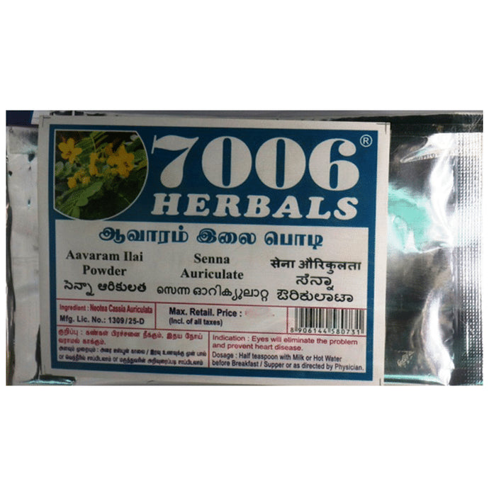 7006 Herbals Aavaram Ilai Powder
packet of 50 gm Powder