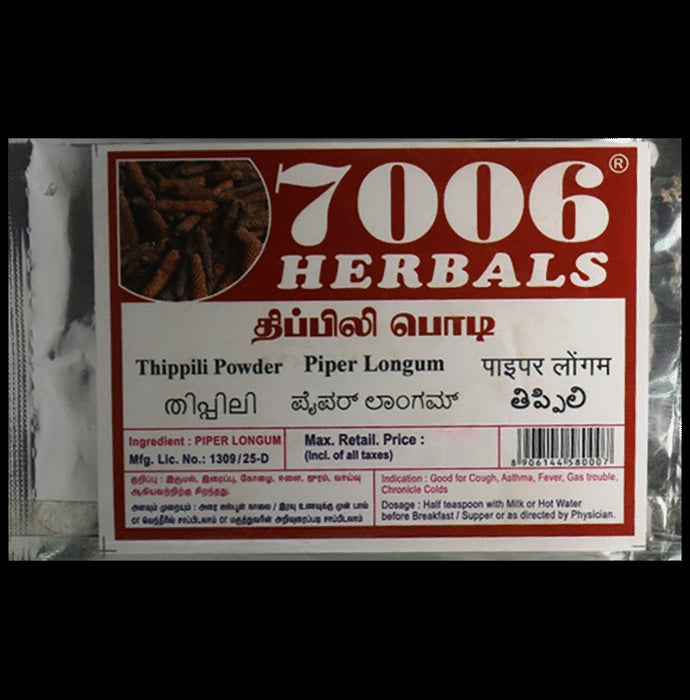 7006 Herbals Thippili Powder
packet of 50 gm Powder