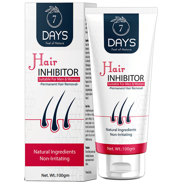 7Days Hair Inhibitor Cream
tube of 100 gm Cream
