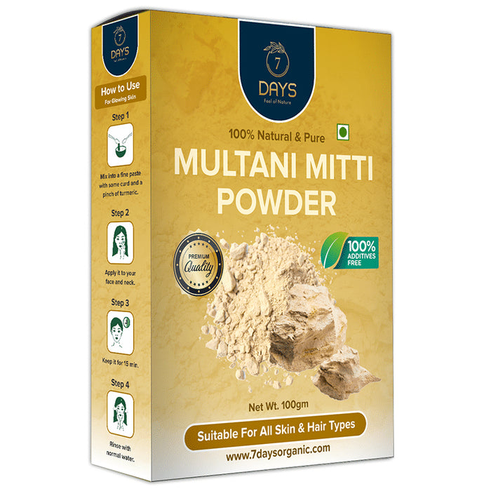 7Days Multani Mitti Powder
box of 100 gm Powder