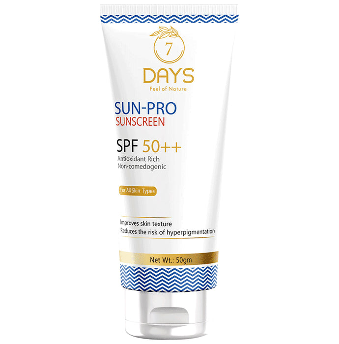 7Days Sun-Pro Sunscreen Cream
tube of 50 gm Cream