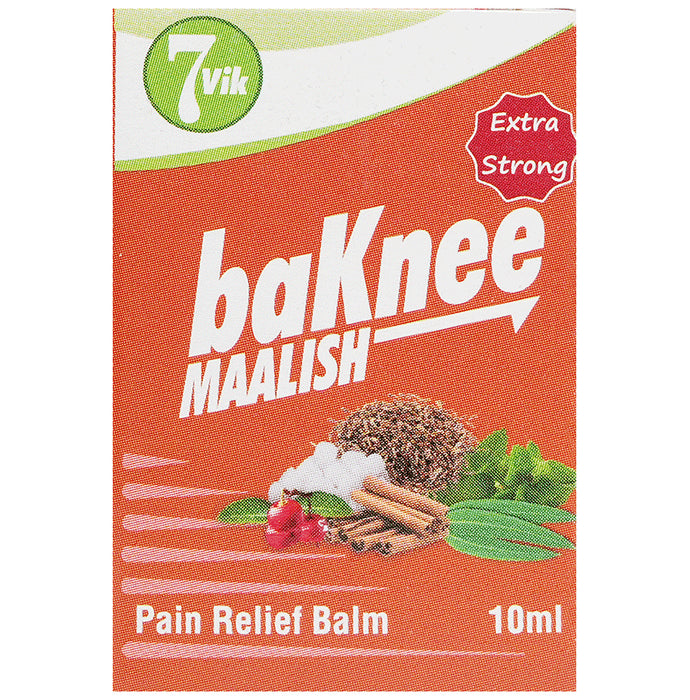 7vik Baknee Malish Pain Relief Balm
jar of 10 ml Balm