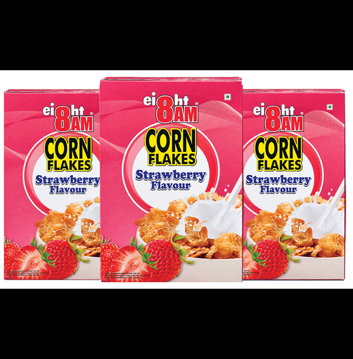 8AM Corn Flakes (300gm Each) Strawberry
combo pack of 3 boxes