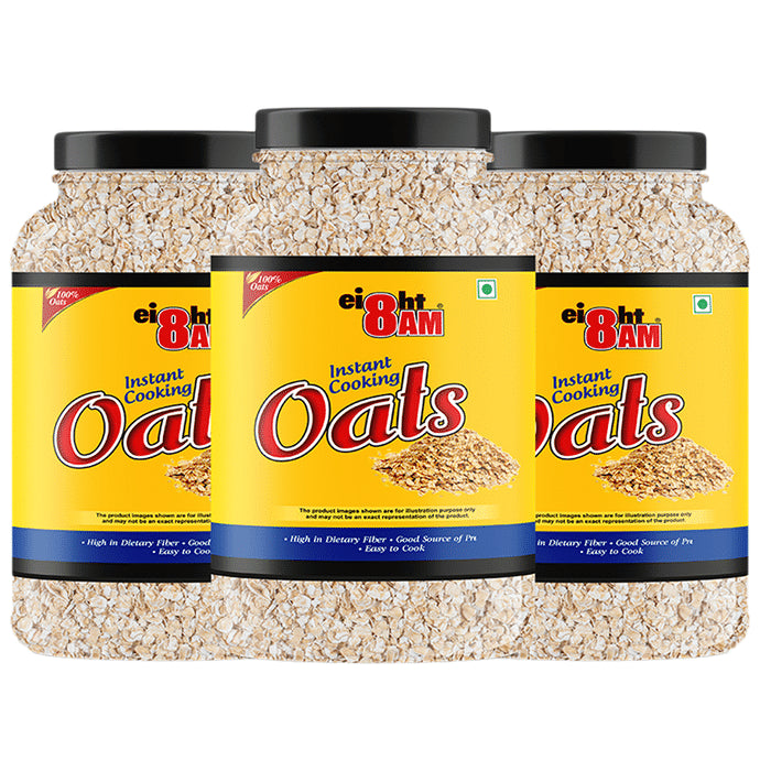 8AM Instant Cooking Oats (1.1kg Each)
combo pack of 3 bottles
