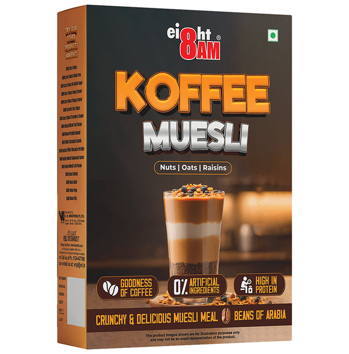 8AM Koffee Muesli
box of 400 gm Muesli