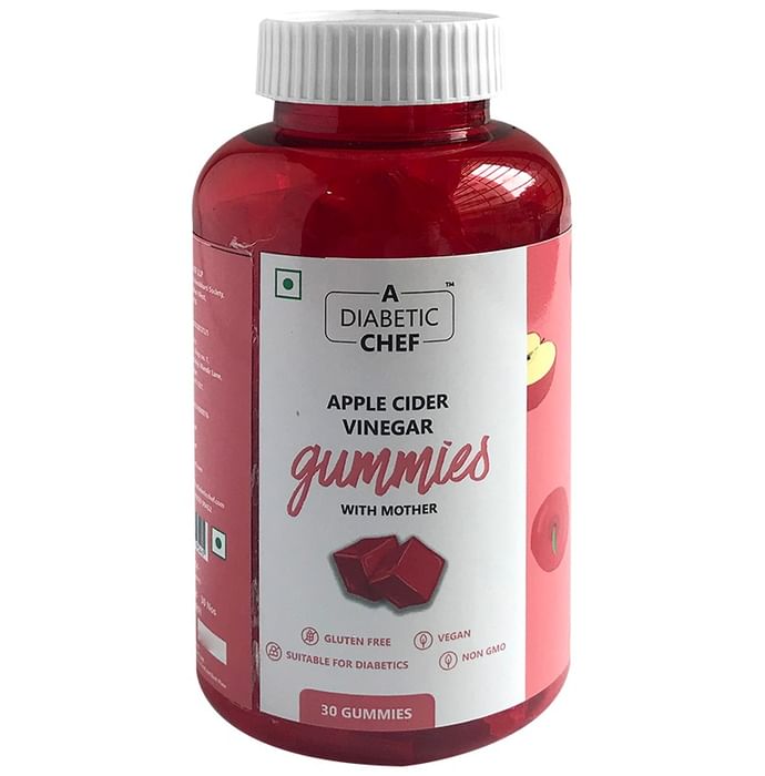A Diabetic Chef Apple Cider Vinegar Gummies with Mother
bottle of 30 gummies
