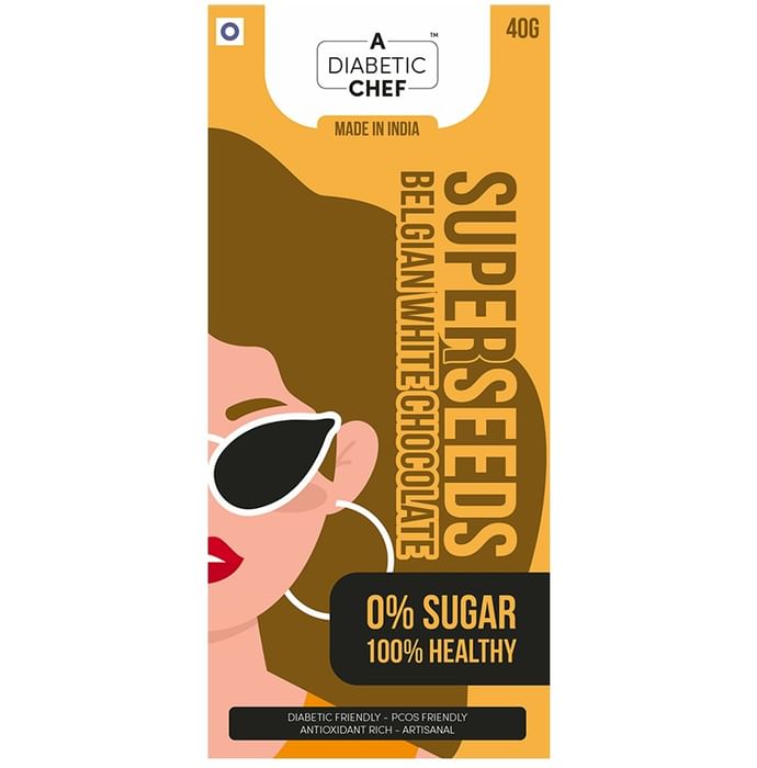 A Diabetic Chef Super Seeds Belgian White Chocolate (40gm Each)
combo pack of 3 bars