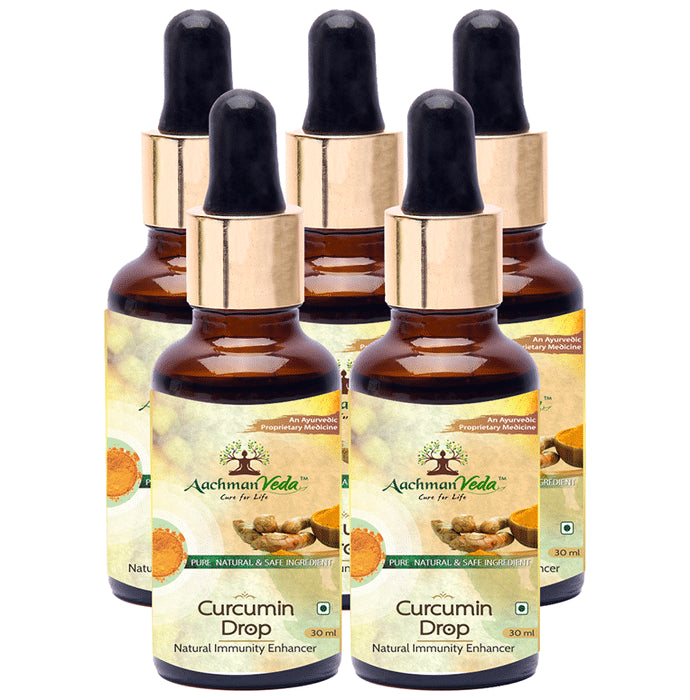 Aachman Veda Curcumin Drop Natural Immunity Enhancer (30ml Each)
combo pack of 5 bottles