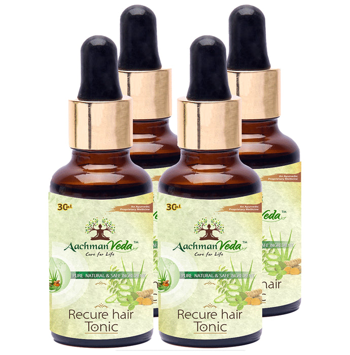 Aachman Veda Recure Hair Tonic (30ml Each)
combo pack of 4 bottles