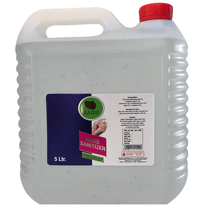 Aadis Hand Sanitizer Gel
Canister of 5 Ltr Sanitizer