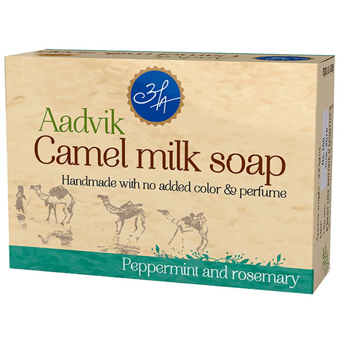 Aadvik Camel Milk Soap Peppermint and Rosemary
box of 100 gm Soap
