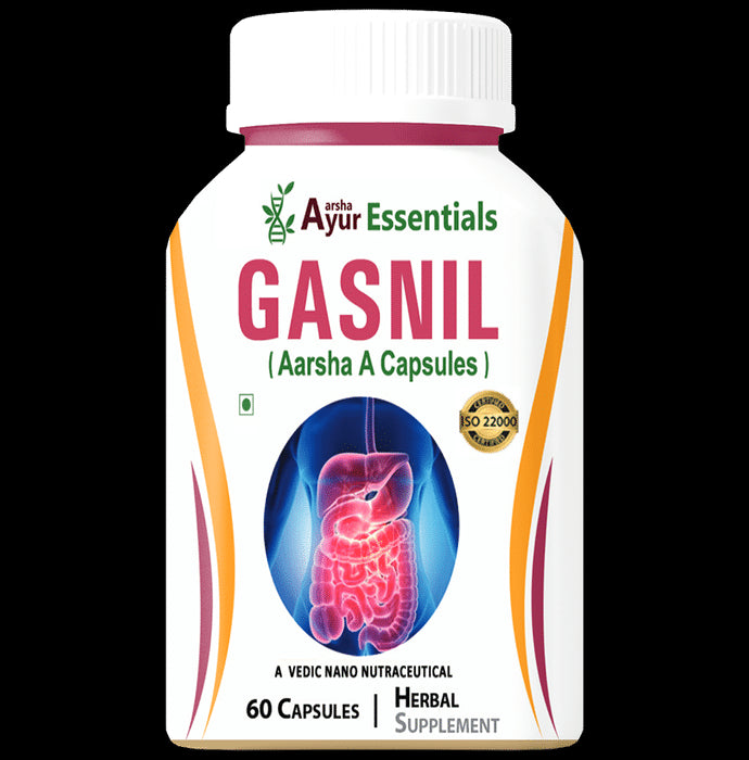 Aarsha Ayur Essentials Gasnil Capsule
bottle of 60 capsules