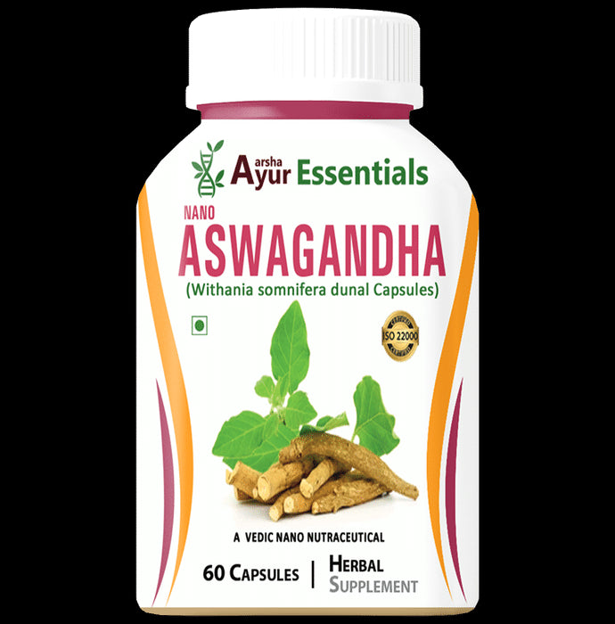 Aarsha Ayur Essentials Nano Ashwagandha Capsule
bottle of 60 capsules