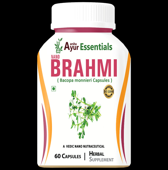 Aarsha Ayur Essentials Nano Brahmi Capsule
bottle of 60 capsules