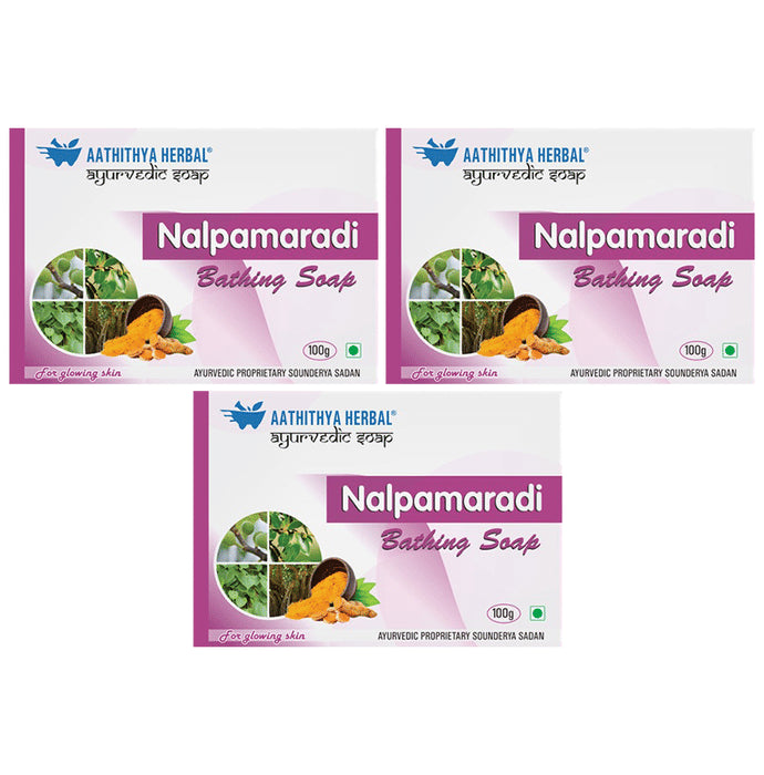 Aathithya Herbal Nalpamaradi Bathing Soap (100gm Each)
combo pack of 3 Packs
