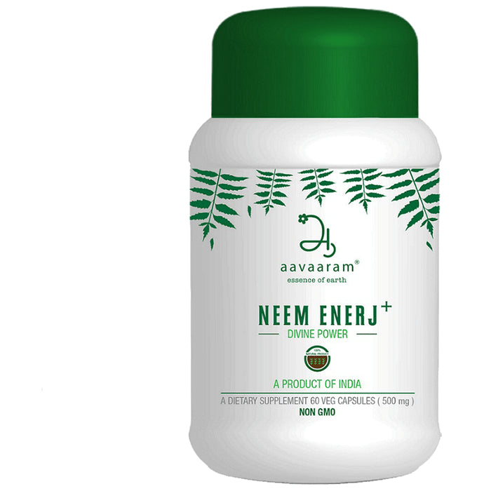 Aavaaram Neem Enerj+ 500mg Veg Capsule
bottle of 60 vegicaps